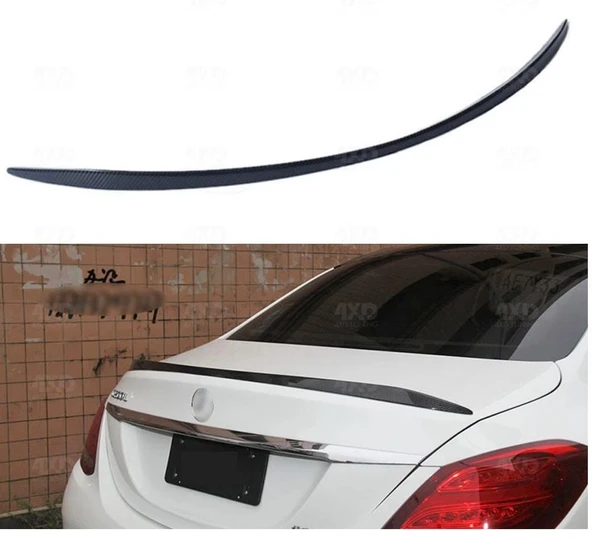 AUTOGP Mercedes w205 bagaj üstü spoiler c63 2015+ c180 siyah boyalı ürün görseli 1