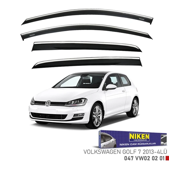 NİKEN Vw golf 7 cam rüzgarlığı kromlu 2013+  niken ürün görseli 1