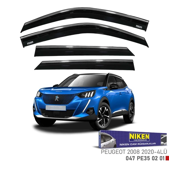 NİKEN Peugeot 2008 cam rüzgarlığı kromlu 2020+  niken ürün görseli 1