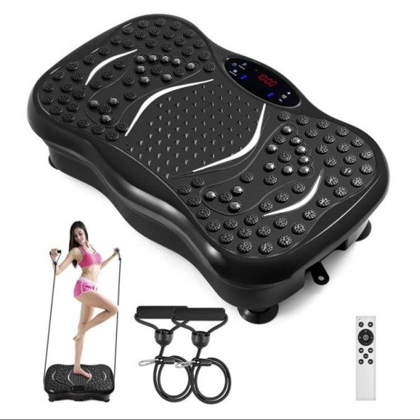 Valkyrie M570 Titreşimli Masaj ve Spor Aleti Vibrating Plate - 2x Direnç Lastiği - Bluetooth USB Bağlantı Speaker - Kumandalı ürün görseli 1