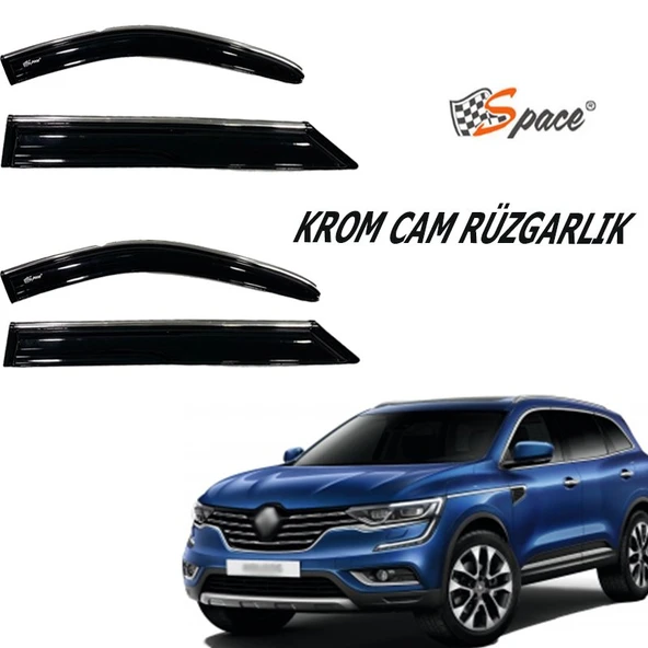 Space Renault Koleos Krom cam rüzgarlığı  2017-2021 / CARU425 ürün görseli 1