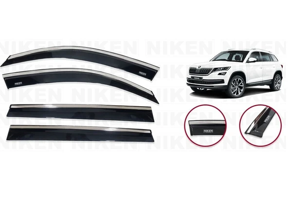NİKEN Skoda kodiaq cam rüzgarlığı kromlu 2017+ niken ürün görseli 1