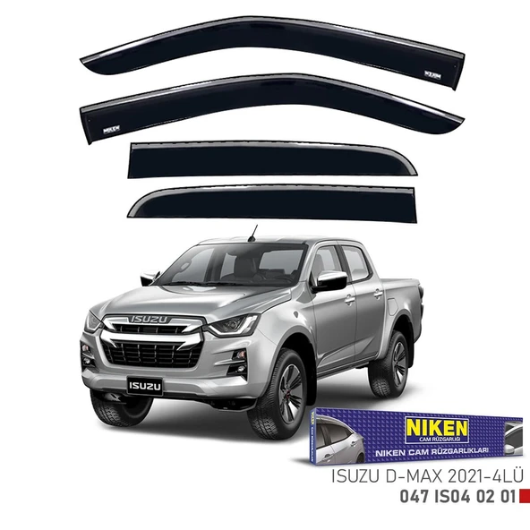 NİKEN Isuzu dmax cam rüzgarlığı kromlu 2021+ niken ürün görseli 1