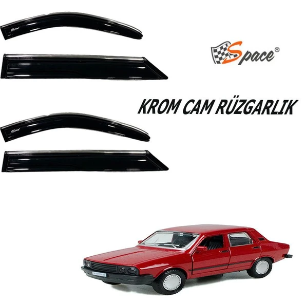 Space Renault Toros Krom cam rüzgarlığı 1.2mm  4lü / CARU444 ürün görseli 1
