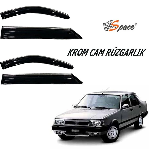 Space Tofaş -Doğan-Kartal-Şahin Krom cam rüzgarlığı 1.2mm  4lü / CARU435 ürün görseli 1