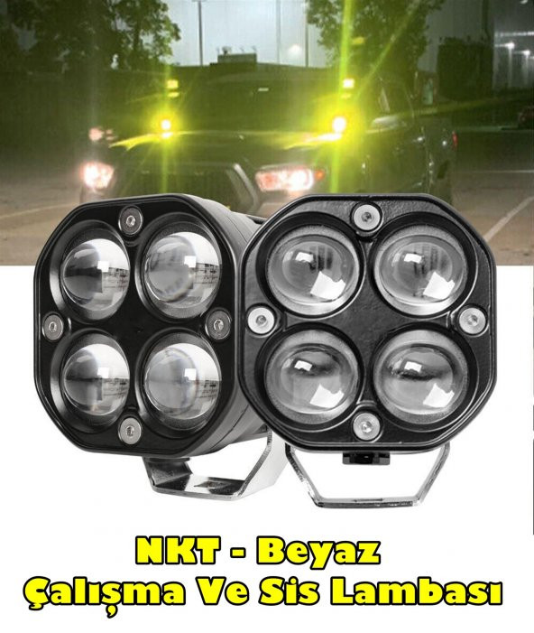 Off Road 3 inç  Beyaz ışık Kare Spot Çalışma Ve Sis Lambası 1 ADET ürün görseli 1