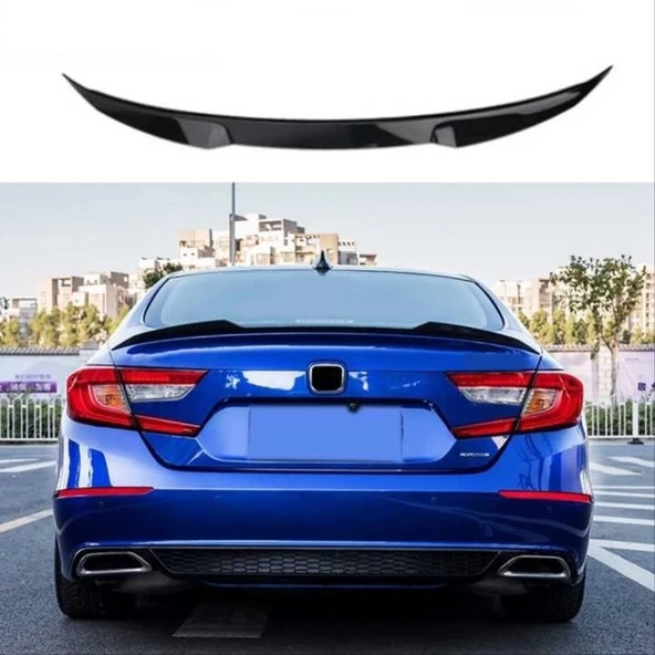 AUTOGP Honda accord uyumlu bagaj üstü spoiler yarasa piano black 2018+ ürün görseli 1