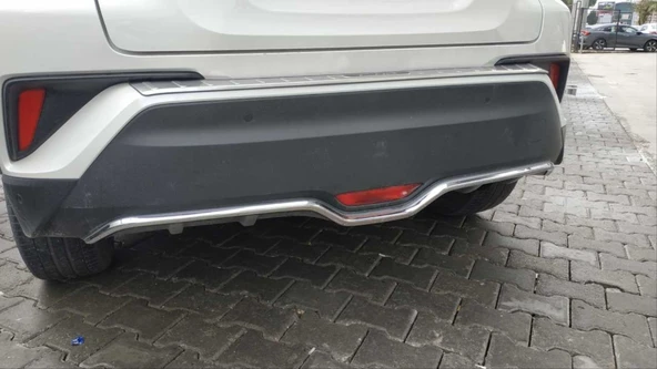 AUTOGP TOYOTA C-HR 2016-2019 ARKA TAMPON ALT ÇITASI NIKELAJ ürün görseli 1