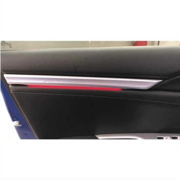 AUTOGP Honda civic fc5 uyumlu kapı iç çıtası ambiyans kırmızı 2 parça 2016+ ürün görseli 1