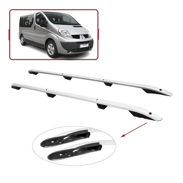 NİKEN Renault trafic tavan çıtası port bagaj taşıyıcı kısa gri 2001 / 2014 ürün görseli 1