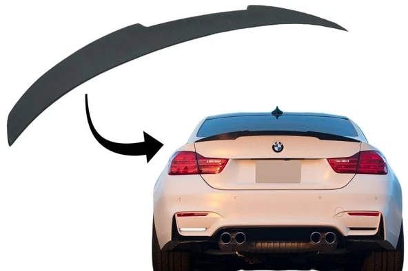 AUTOGP Bmw f36 m4 bagaj üstü spoiler siyah boyalı plastik 2014 / 2018 ürün görseli 1