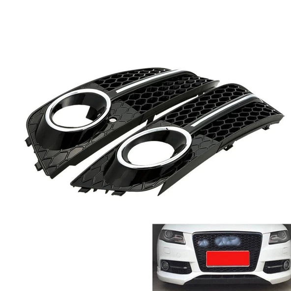 AUTOGP Audi a4 rs4 sis çerçevesi ızgara krom siyah 2008 / 2011 ürün görseli 1