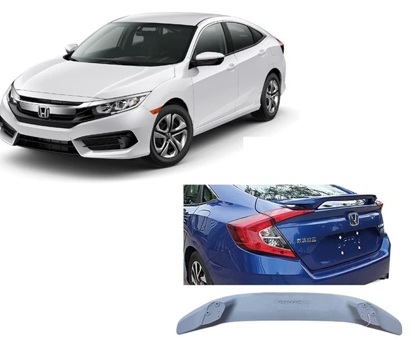 AUTOGP Honda civic fc5 uyumlu bagaj üstü spoiler ışıksız model 2016 ürün görseli 1