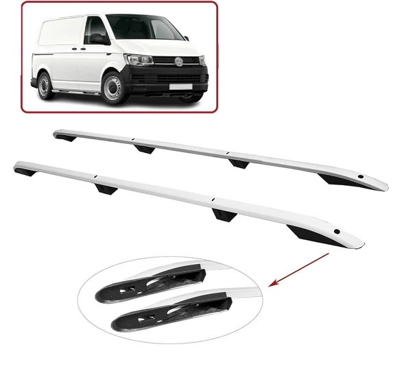 NİKEN Vw transporter  t5 t6 t7 t8 tavan çıtası port bagaj taşıyıcı uzun gri 2004 / 2024 ürün görseli 1