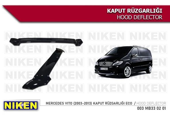 NİKEN Mercedes vito kaput rüzgarlığı koruyucu 2003 / 2013 ürün görseli 1