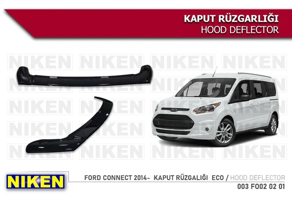 NİKEN Ford connect kaput rüzgarlığı koruyucu 2014+ ürün görseli 1