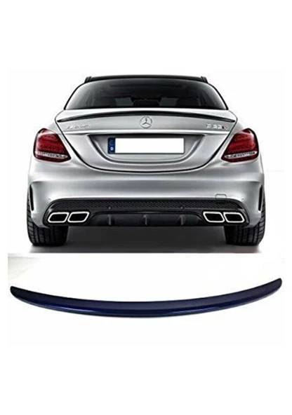 AUTOGP Mercedes w205 bagaj üstü spoiler amg 2015+ c180 siyah boyalı ürün görseli 1