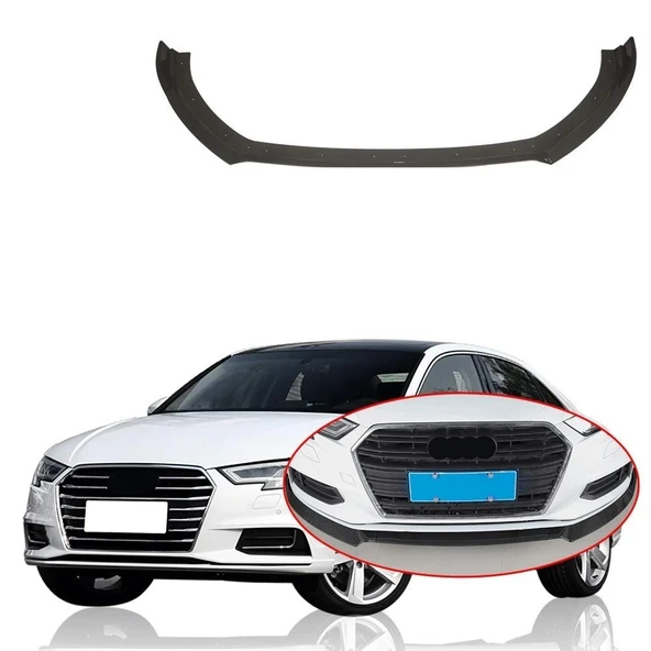 AUTOGP Audi a3 ön tampon altı lip 3 parça kulaklı 2016+ ürün görseli 1