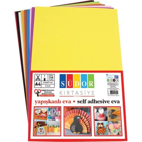 SUDOR 20x30 2mm YAPISKANLI EVA 10 RENK (SK17) ürün görseli 1