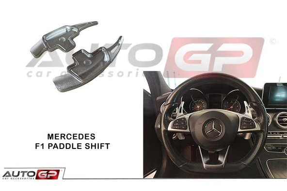 AUTOGP Mercedes gla glc gle  direksiyon f1 vites kulakçık paddle shift gri ürün görseli 1