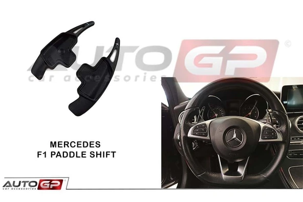 AUTOGP Mercedes w176 direksiyon f1 vites kulakçık paddle shift siyah ürün görseli 1