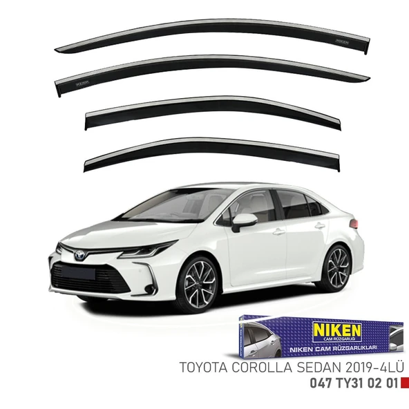 NİKEN Toyota corolla cam rüzgarlığı kromlu 2019+ niken ürün görseli 1