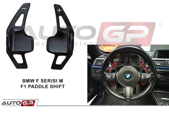 AUTOGP Bmw F32 F33 F36 m direksiyon f1 vites kulakçık paddle shift siyah ürün görseli 1
