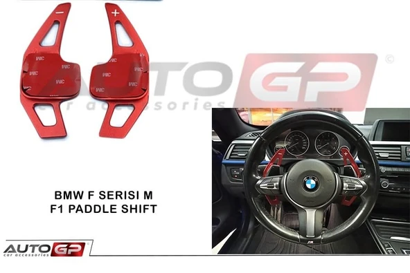 AUTOGP Bmw f10 m direksiyon f1 vites kulakçık paddle shift kırmızı ürün görseli 1
