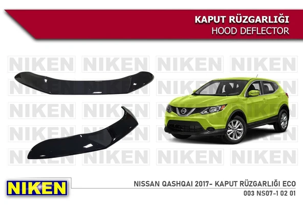 NİKEN Nissan qashqai kaput rüzgarlığı koruyucu 2017+ ürün görseli 1