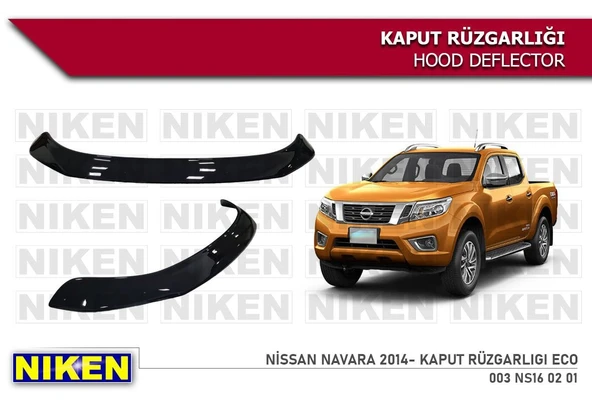 NİKEN Nissan navara kaput rüzgarlığı koruyucu 2015+ np300 ürün görseli 1
