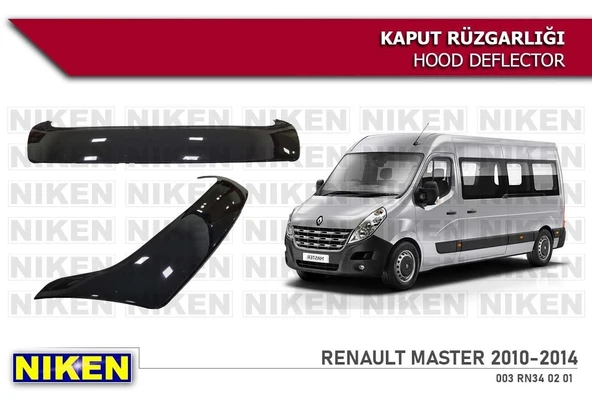 NİKEN Renault master kaput rüzgarlığı koruyucu 2010 / 2014 ürün görseli 1