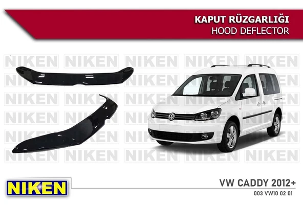 NİKEN Vw caddy kaput rüzgarlığı koruyucu 2012+ ürün görseli 1