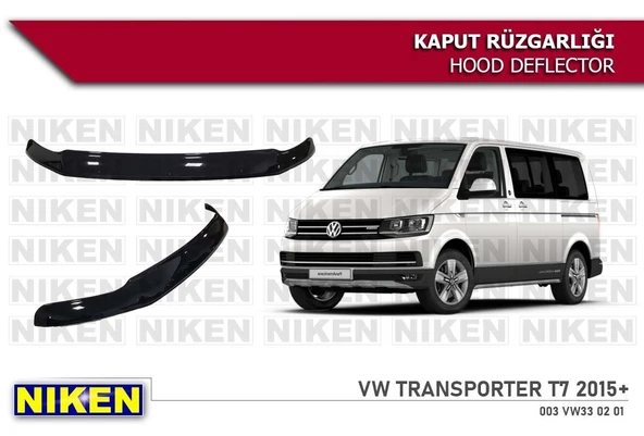 NİKEN Vw transporter t7 kaput rüzgarlığı koruyucu 2015+ ürün görseli 1