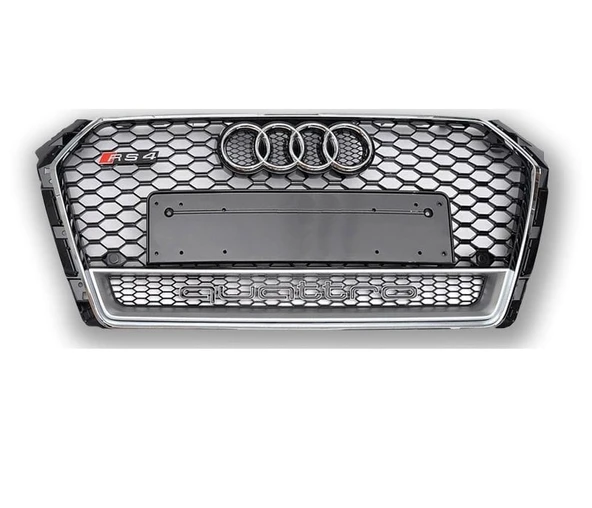 AUTOGP Audi a4 rs4 ön panjur ızgara 2016+ B9 siyah-gri ürün görseli 1