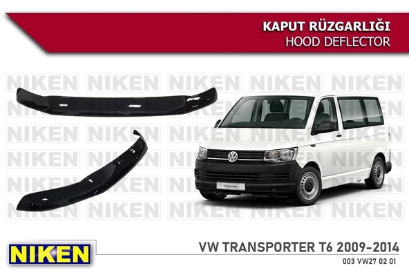 NİKEN Vw transporter t6 kaput rüzgarlığı koruyucu 2009 / 2014 ürün görseli 1