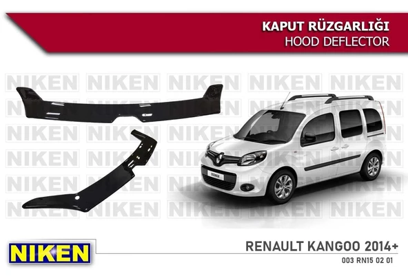 NİKEN Renault kangoo kaput rüzgarlığı koruyucu 2014+ ürün görseli 1