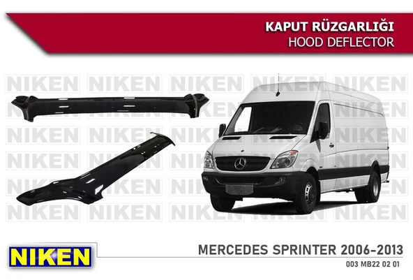 NİKEN Mercedes sprinter kaput rüzgarlığı koruyucu 2006 / 2013 ürün görseli 1