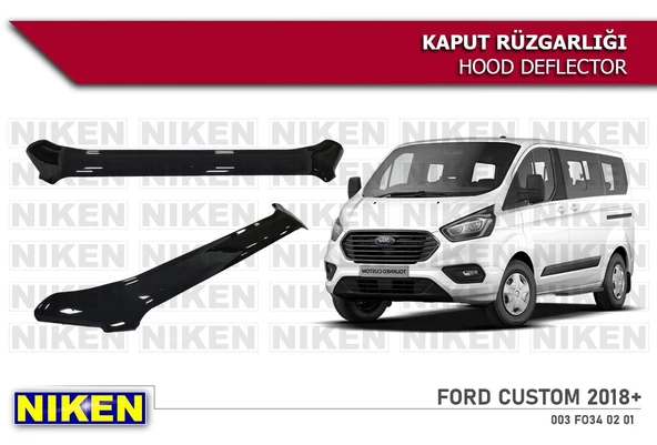 NİKEN Ford custom kaput rüzgarlığı koruyucu 2018+ ürün görseli 1