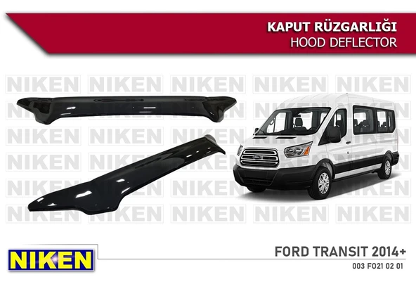 NİKEN Ford transit kaput rüzgarlığı koruyucu 2014+ ürün görseli 1
