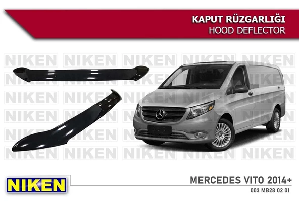 NİKEN Mercedes vito kaput rüzgarlığı koruyucu 2014+ ürün görseli 1