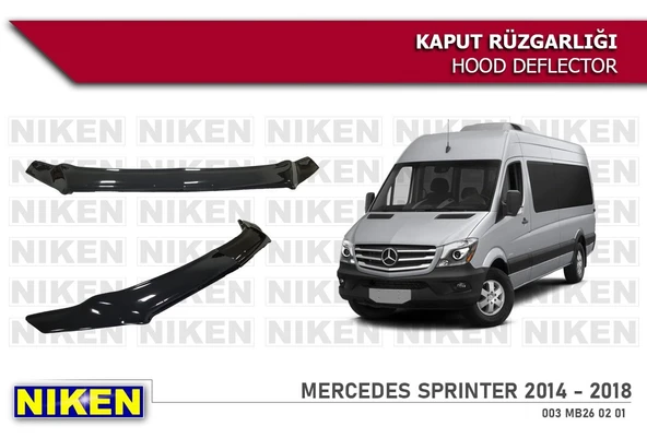 NİKEN Mercedes sprinter kaput rüzgarlığı koruyucu 2014 / 2018 ürün görseli 1