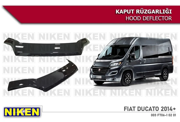 NİKEN Fiat ducato kaput rüzgarlığı koruyucu 2014+ ürün görseli 1