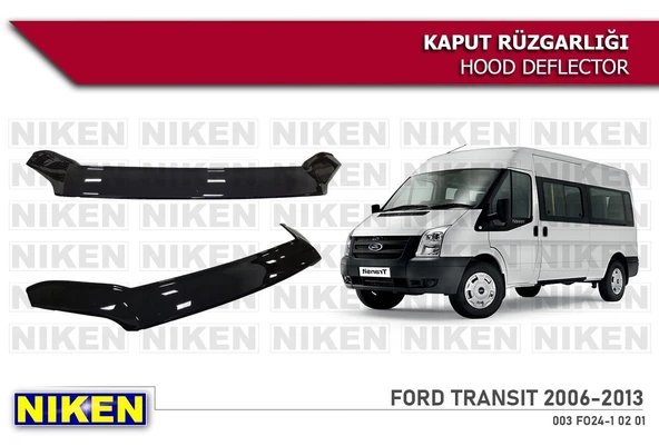 NİKEN Ford transit kaput rüzgarlığı koruyucu 2006 / 2013 ürün görseli 1