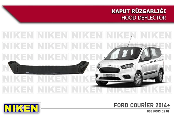 NİKEN Ford courier kaput rüzgarlığı koruyucu 2014+ ürün görseli 1