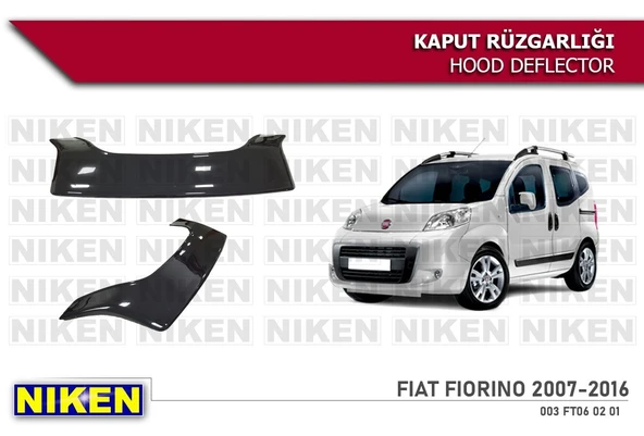 NİKEN Fiat fiorino kaput rüzgarlığı koruyucu 2007-16 ürün görseli 1