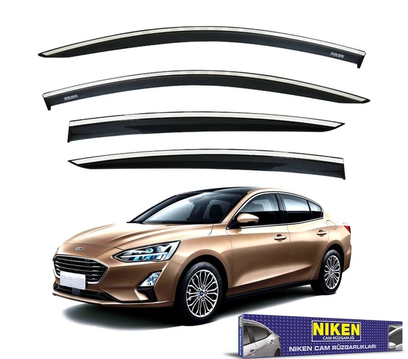 NİKEN Ford focus 4 cam rüzgarlığı kromlu 2019+ niken ürün görseli 1