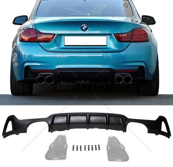 AUTOGP Bmw F33 arka tampon difüzörü 4 çıkış m-performance 4 serisi ürün görseli 1