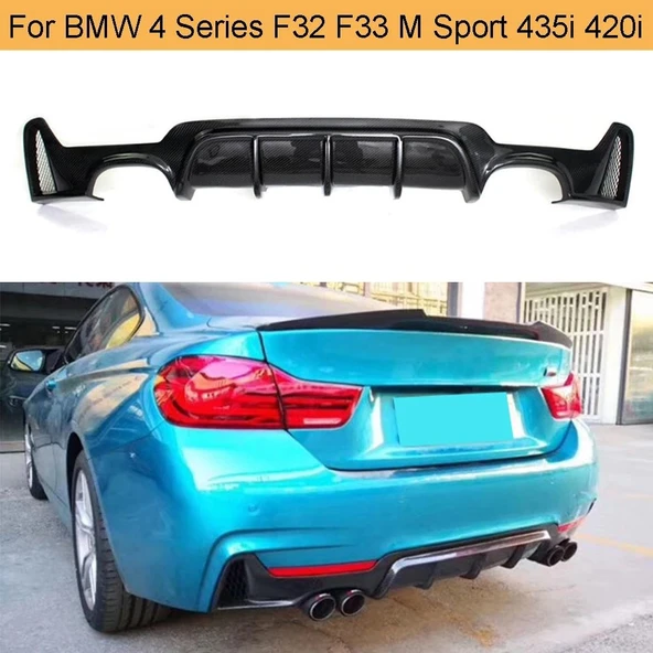 AUTOGP Bmw F32 arka tampon difüzörü 4 çıkış m-performance 4 serisi ürün görseli 1