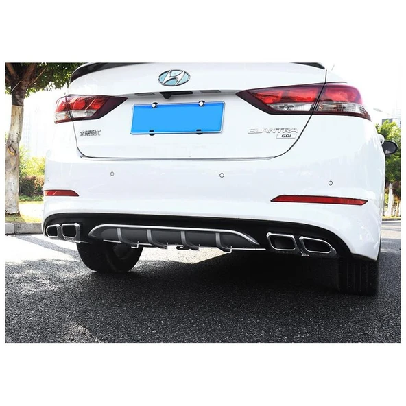 AUTOGP Hyundai elantra arka difüzör çift çıkış egzoz 2017+ ürün görseli 1