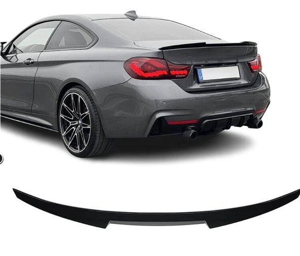 AUTOGP Bmw F32 m4 bagaj üstü spoiler yarasa siyah boyalı plastik ürün görseli 1